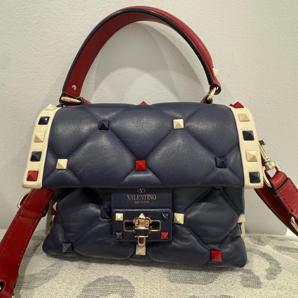 Valentino Garavani Candystud Top Handle Bag Leather Mini - Picture 15 of 17